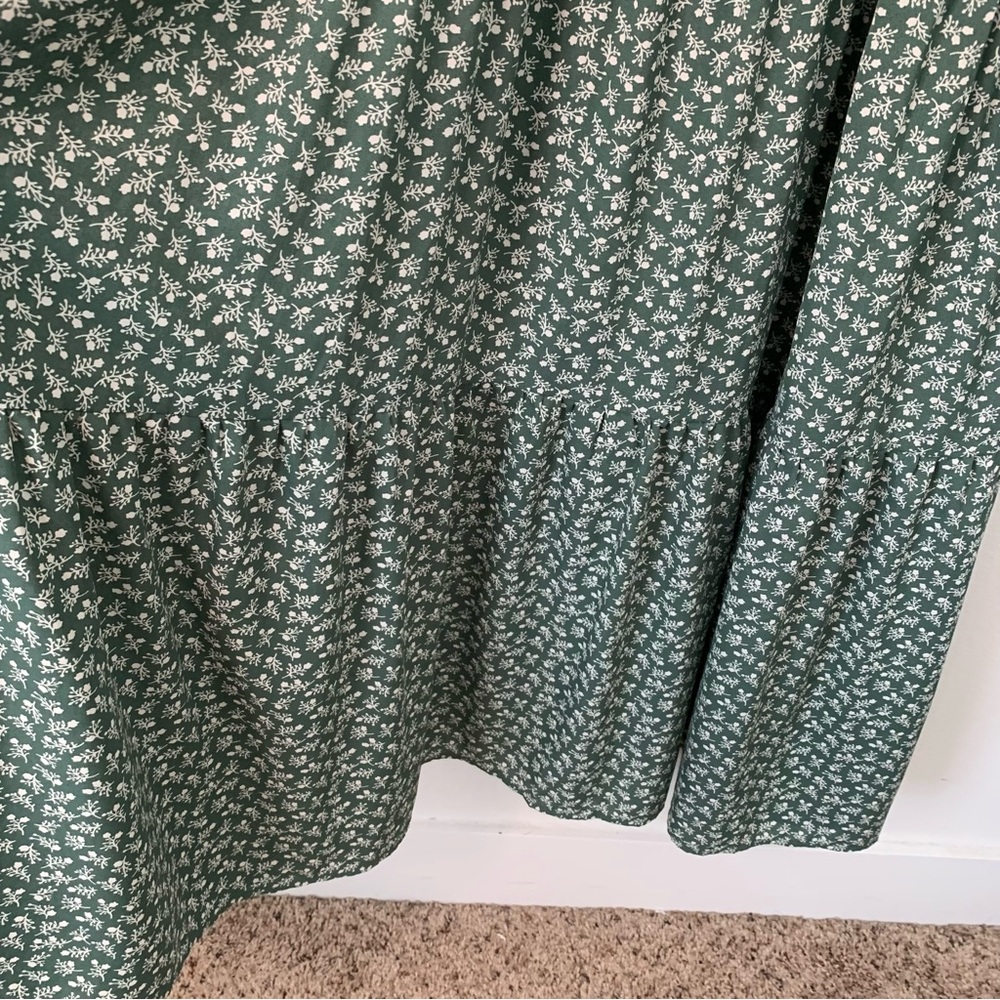 PRETTYGARDEN Maxi Dress Womens XL Flutter Sleeve Smocked Tiered Boho Floral - Picture 10 of 14